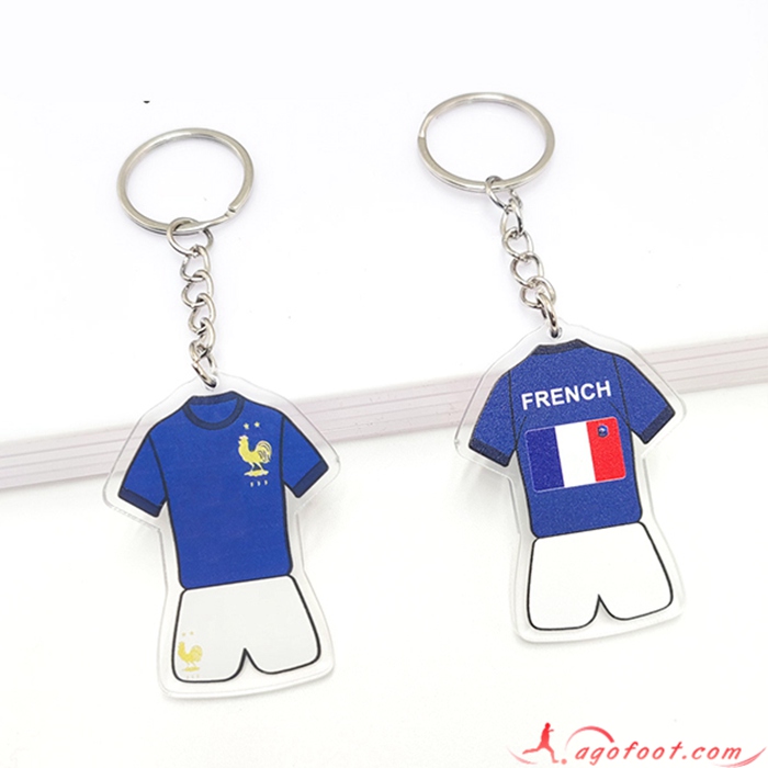 Nouveau Porte-clés Coupe Du Monde 2022 France Bleu