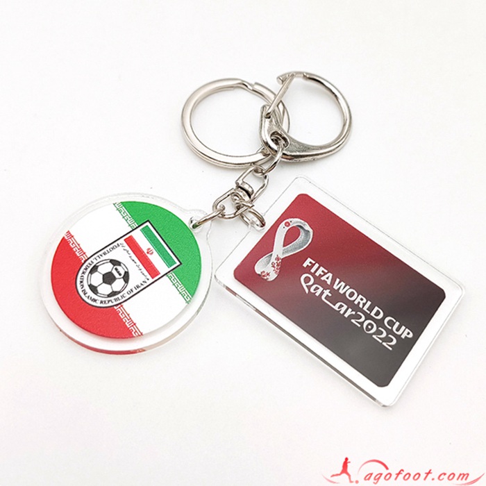 Nouvelle Porte-clés Coupe Du Monde 2022 L'Iran Vert/Blanc/Rouge
