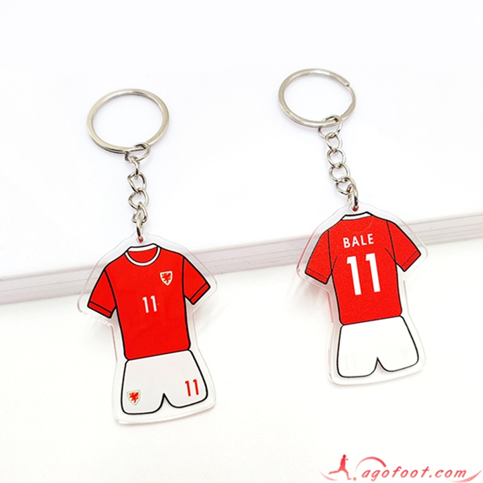 Nouveau Porte-clés Coupe Du Monde 2022 Pays de Galles (BALE) Rouge