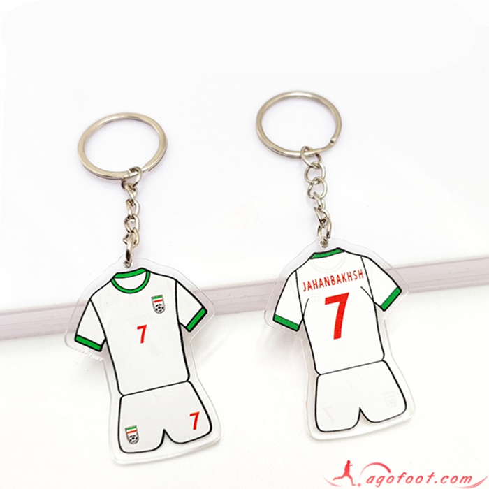 Nouveau Porte-clés Coupe Du Monde 2022 L'Iran (JAHANBAKHSH) Blanc