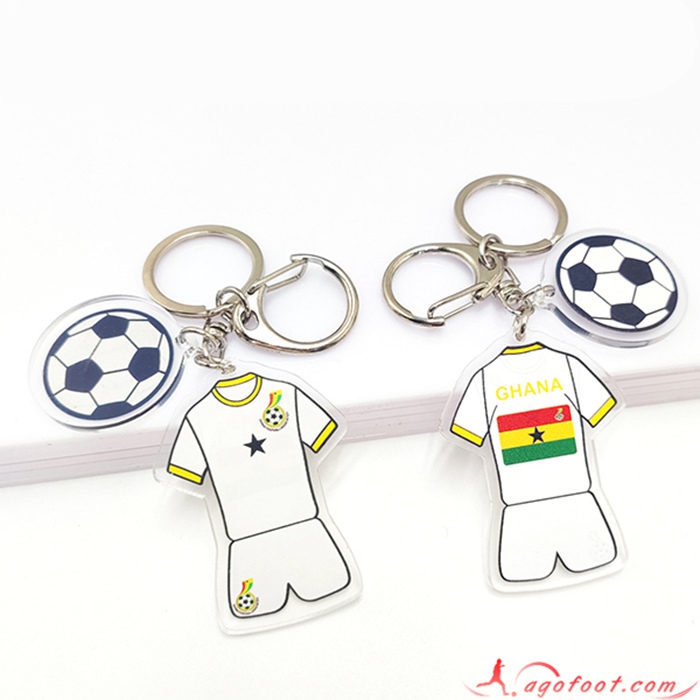 Nouveau Porte-clés Foot Coupe Du Monde 2022 Ghana Blanc
