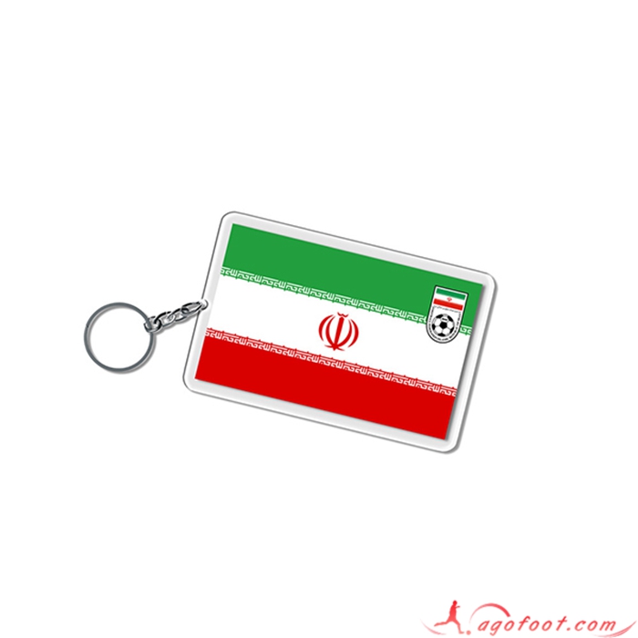 Nouveau Porte-clés Carré Coupe Du Monde 2022 L'Iran Vert/Blanc/Rouge