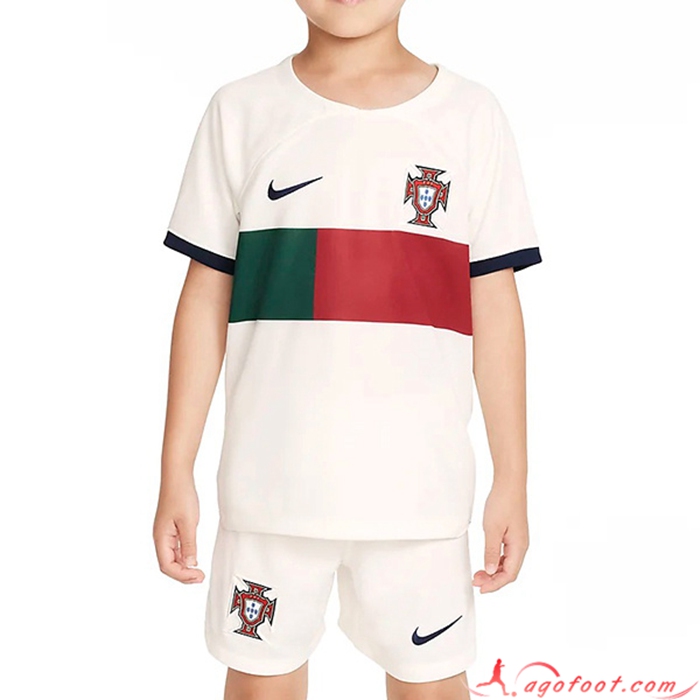 Maillot de Foot Portugal Enfant Exterieur Coupe Du Monde 2022