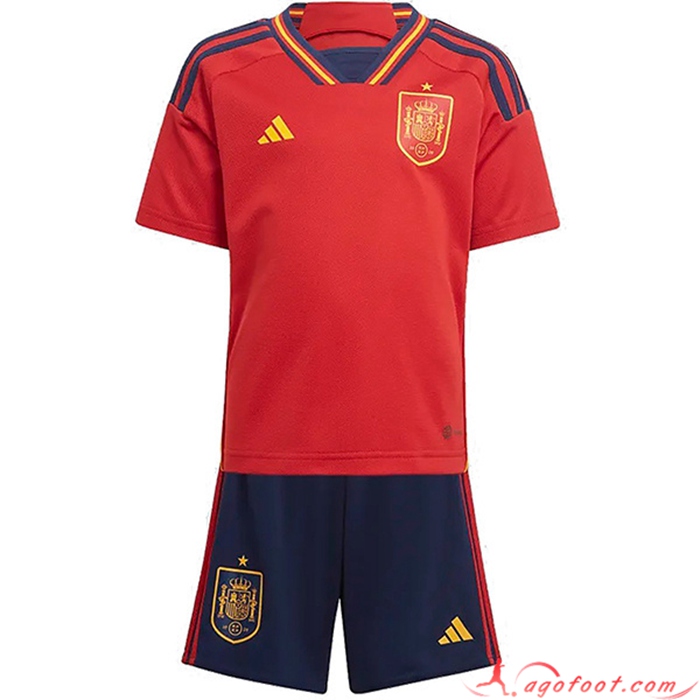 Maillot de Foot Espagne Enfant Domicile Coupe Du Monde 2022