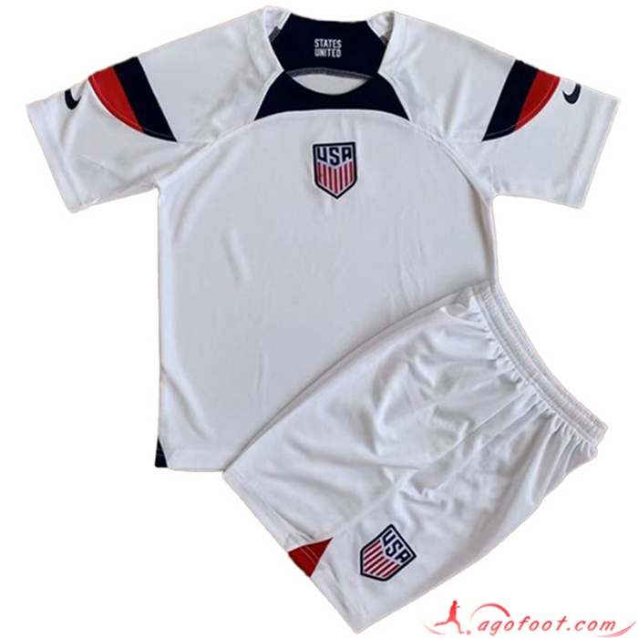 Maillot de Foot États-Unis Enfant Domicile Coupe Du Monde 2022