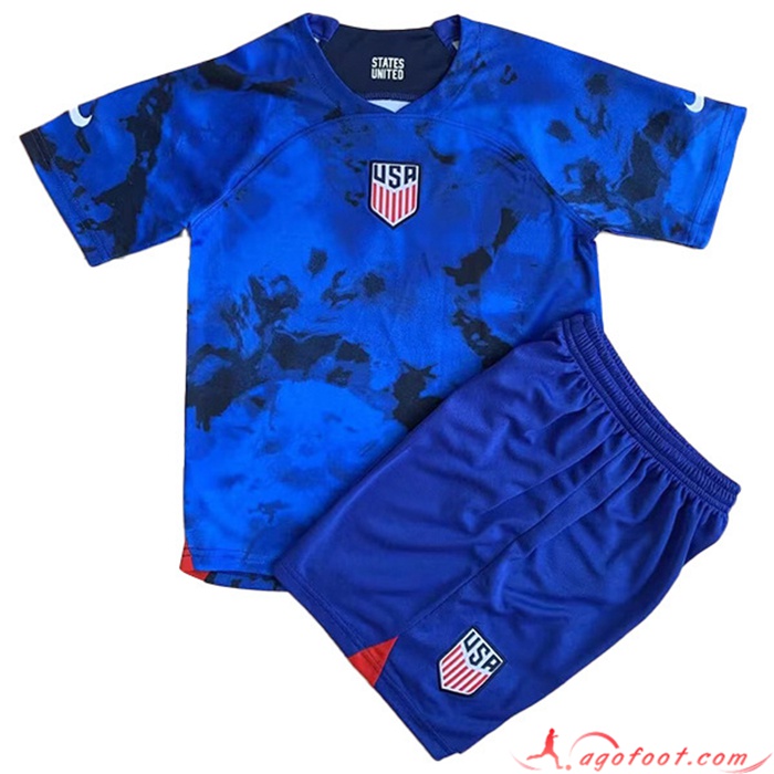 Maillot de Foot États-Unis Enfant Exterieur Coupe Du Monde 2022
