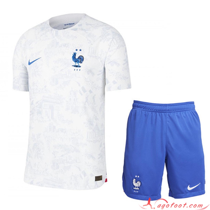 Maillot de Foot France Enfant Exterieur Coupe Du Monde 2022