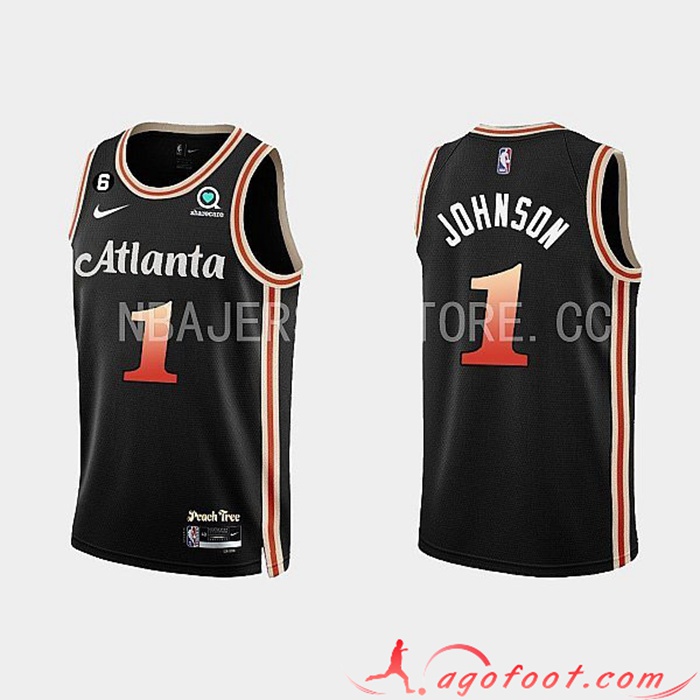 Maillot Atlanta Hawks (JOHNSON #1) 2022/23 Noir