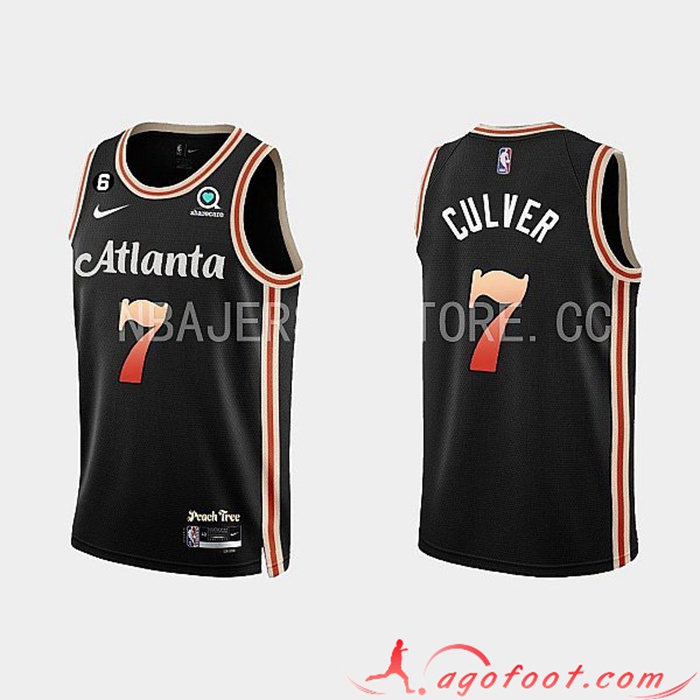Maillot Atlanta Hawks (CULVER #7) 2022/23 Noir