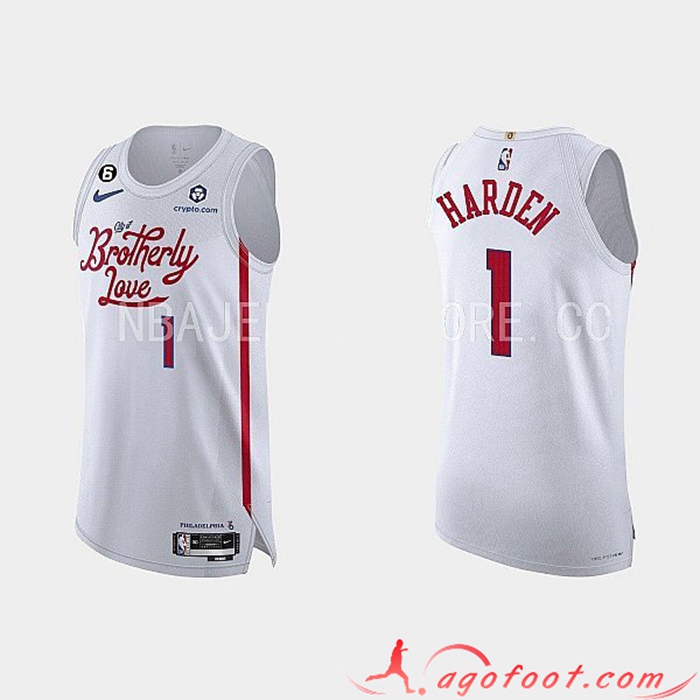 Maillot Philadelphia 76ers (HARDEN #1) 2022/23 Blanc