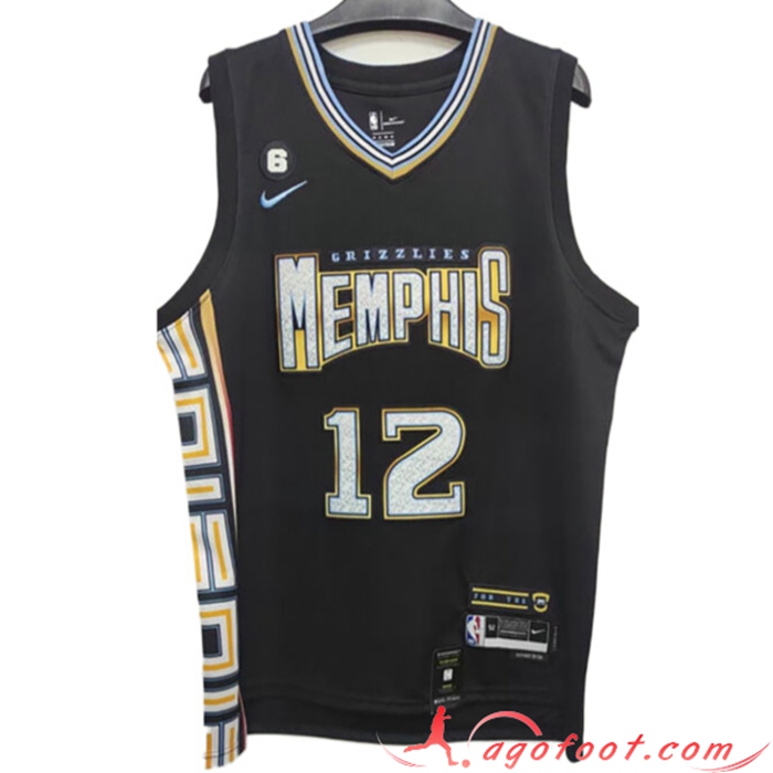 Maillot Memphis Grizzlies (MORANT #12) 2022/23 Noir