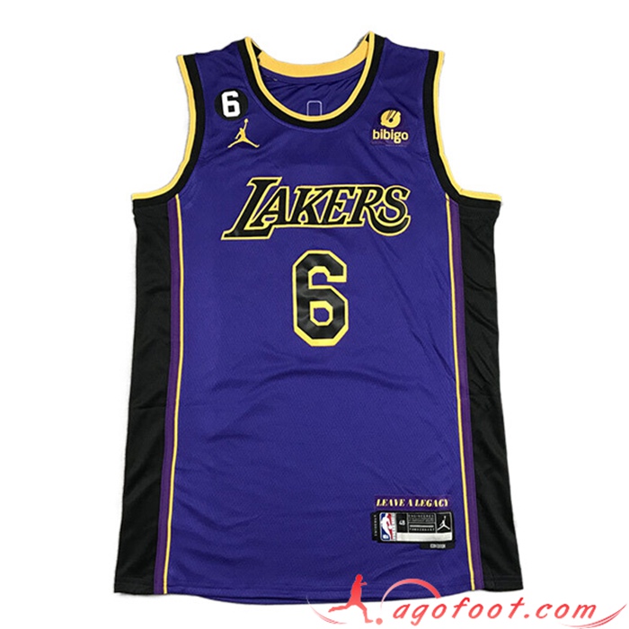 Maillot Los Angeles Lakers (JAMES #6) 2022/23 Pourpre