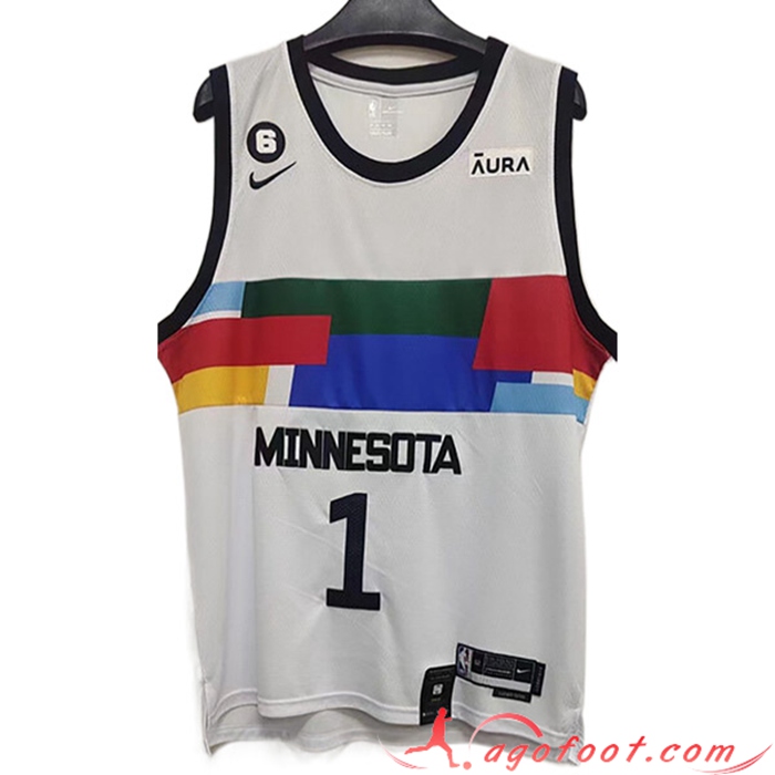 Maillot Minnesota Timberwolves (EDWARDS #1) 2022/23 Rouge