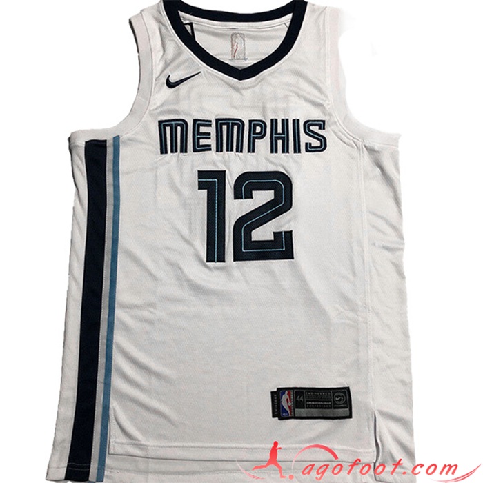Maillot Memphis Grizzlies (MORANT #12) 2022/23 Blanc