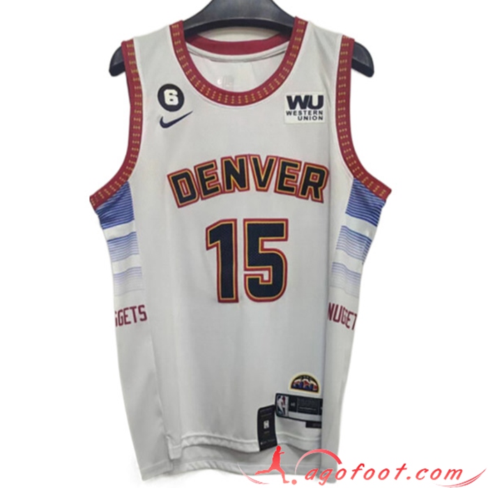Maillot Denver Nuggets (JOKIC #15) 2022/23 Blanc