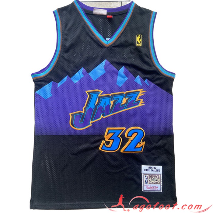 Maillot Utah Jazz (MALONE #32) 2022/23 Noir/Pourpre