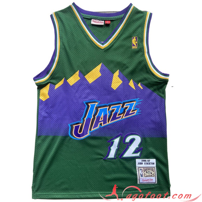 Maillot Utah Jazz (STOCKTON #12) 2022/23 Vert
