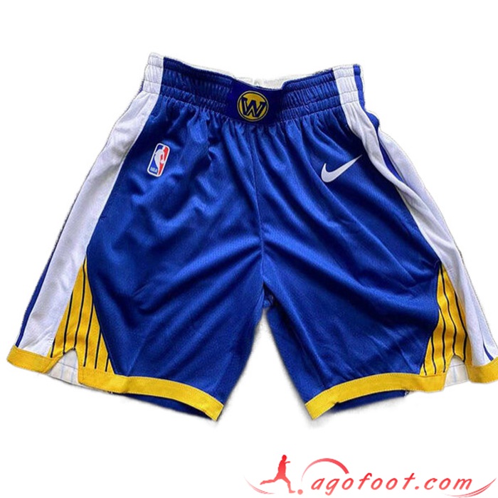 Shorts NBA Golden State Warriors Bleu/Blanc