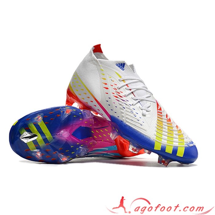 Adidas Chaussures de Foot Predator FIFA World Cup Qatar 2022 Edge+ FG Blanc -02