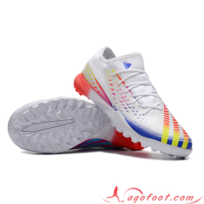 Adidas Chaussures de Foot Predator Edge.3 Low TF Blanc -02