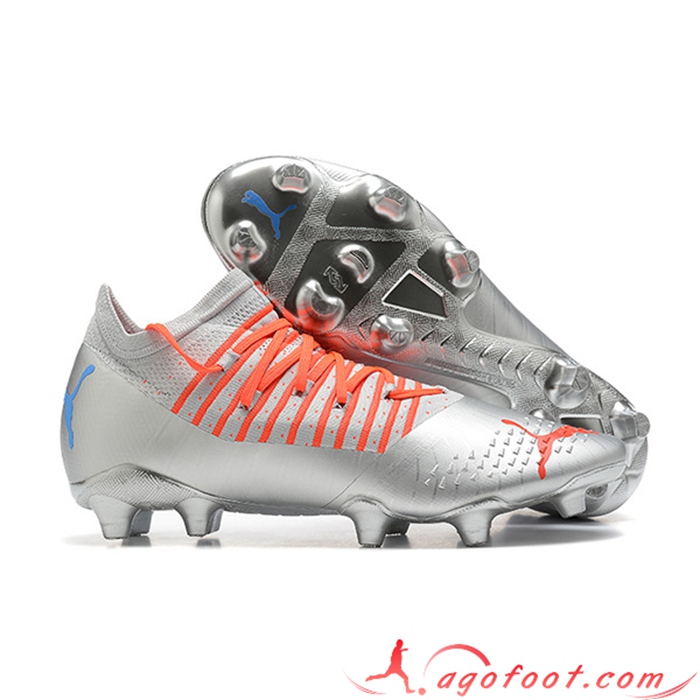 PUMA Chaussures de Foot Future Z 1.3 Teazer FG Argent