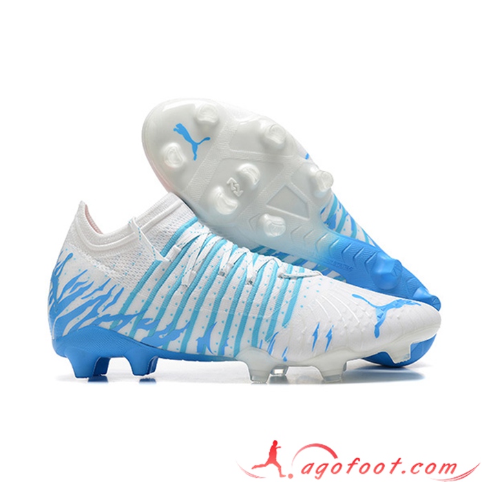 PUMA Chaussures de Foot Future Z 1.3 Teazer FG Blanc/Bleu