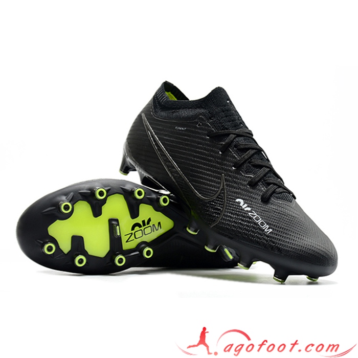Nike Chaussures de Foot Air Zoom Mercurial Low Gang Vapor XV Elite AG Noir