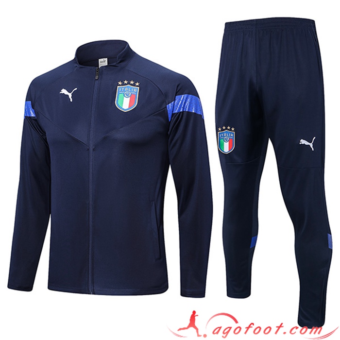 Ensemble Survetement de Foot - Veste Italie Bleu Marine 2022/2023