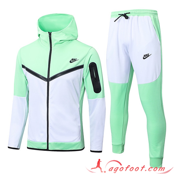 Ensemble Veste A Capuche Coupe-Vent NIKE Blanc/Vert 2022/2023