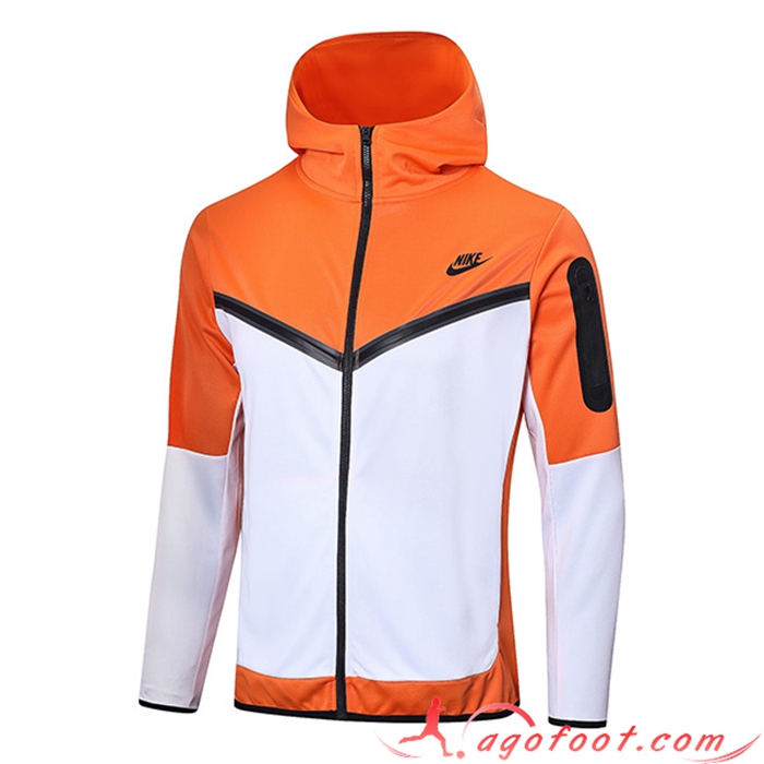 Veste A Capuche NIKE Blanc/Orange 2022/2023