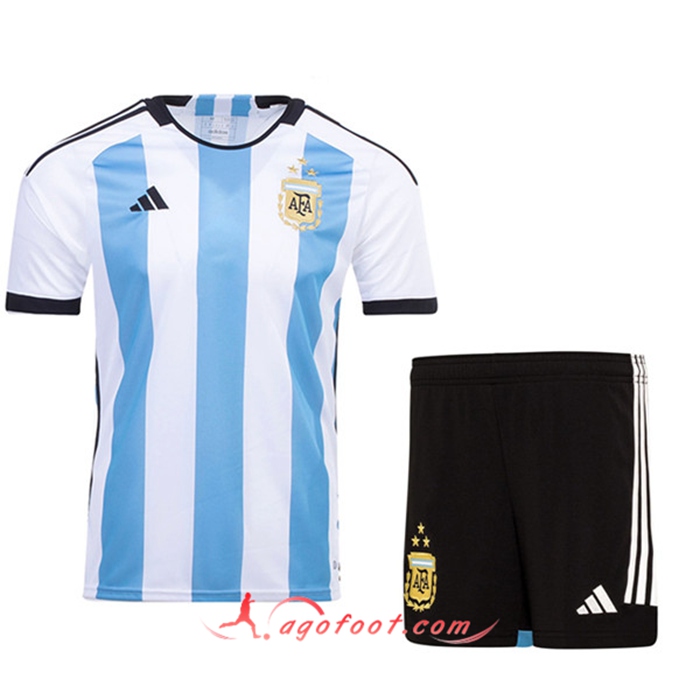 Nouveau Maillot de Foot Argentine 3 Stars Enfant Domicile 2022/2023