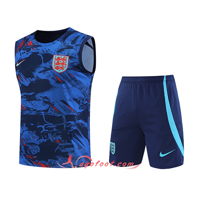 Ensemble Training Debardeur + Shorts Angleterre Bleu Marine 2022/2023