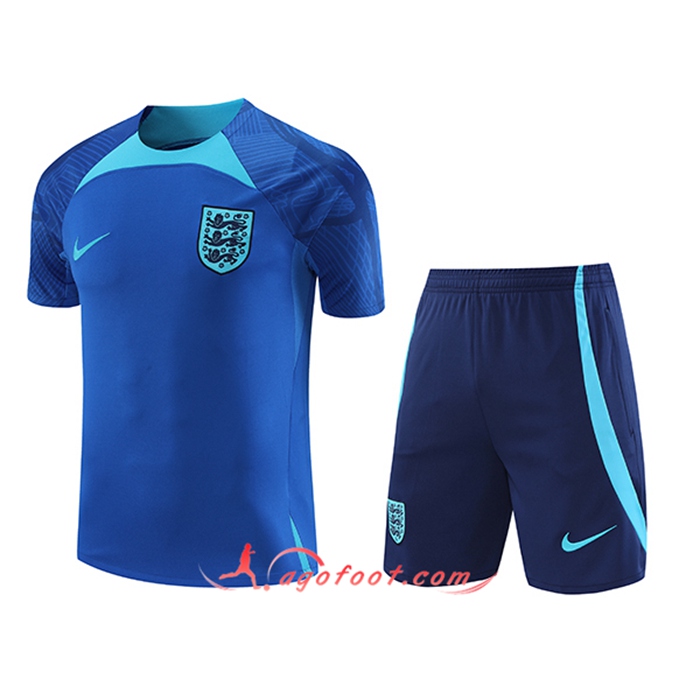 Ensemble Training T-Shirts + Shorts Angleterre Bleu 2022/2023