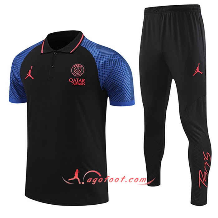 Ensemble Polo Foot PSG Noir 2022/2023