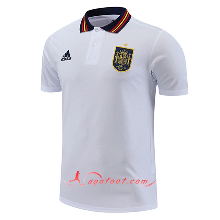Polo Foot Espagne Blanc 2022/2023