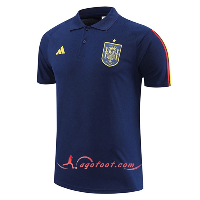Polo Foot Espagne Bleu Marine 2022/2023