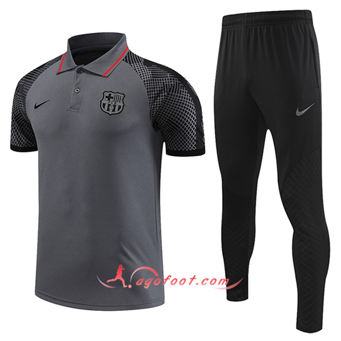Ensemble Polo FC Barcelone Gris Foncé 2022/2023