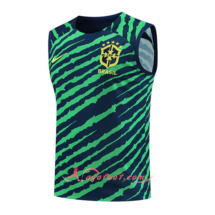 Training Debardeur Bresil Vert/Bleu 2022/2023