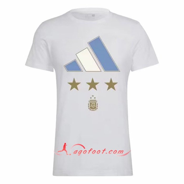 Training T-Shirts Argentin 3 Stars Blanc 2022/2023