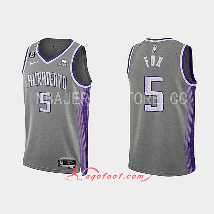 Maillot Sacramento Kings (FOX #5) 2022/23 Gris