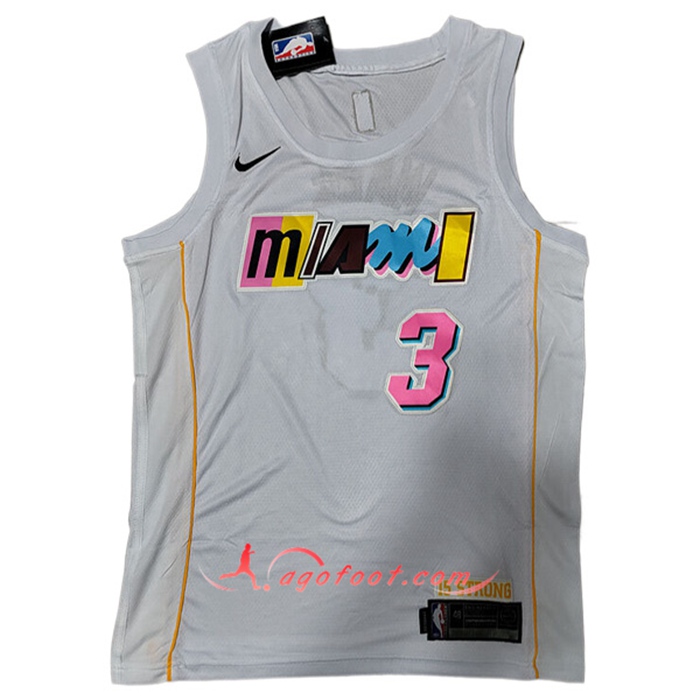 Maillot Miami Heat (WADE #3) 2022/23 Blanc