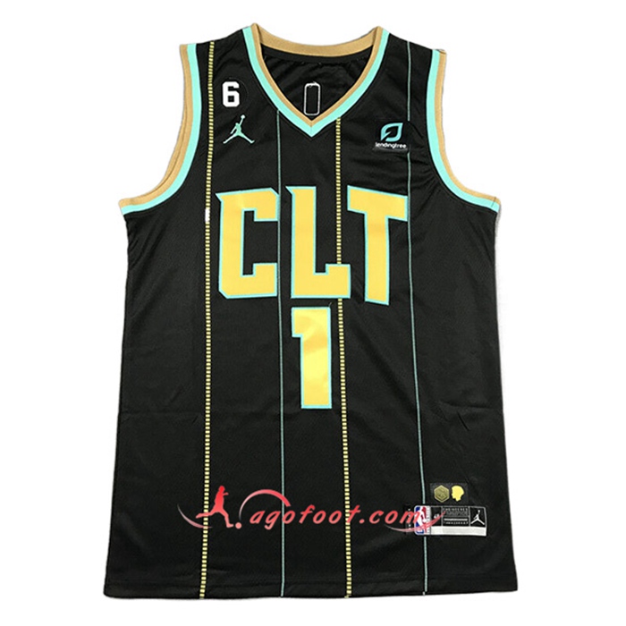 Maillot Charlotte Hornets (BALL #1) 2022/23 Noir