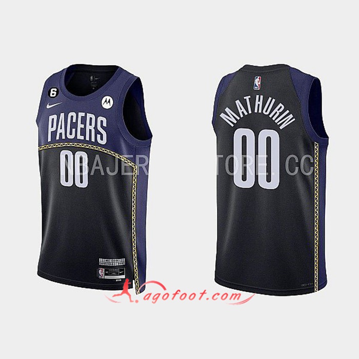 Maillot Indiana Pacers (MATHURIN #00) 2022/23 Noir/Bleu