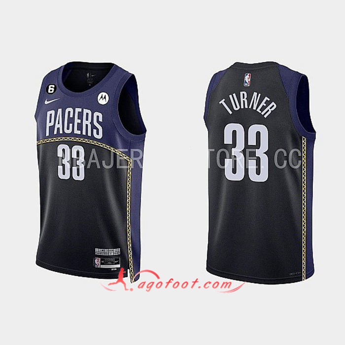 Maillot Indiana Pacers (TURNER #33) 2022/23 Noir/Bleu