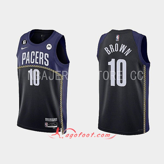 Maillot Indiana Pacers (BROWN #10) 2022/23 Noir/Bleu