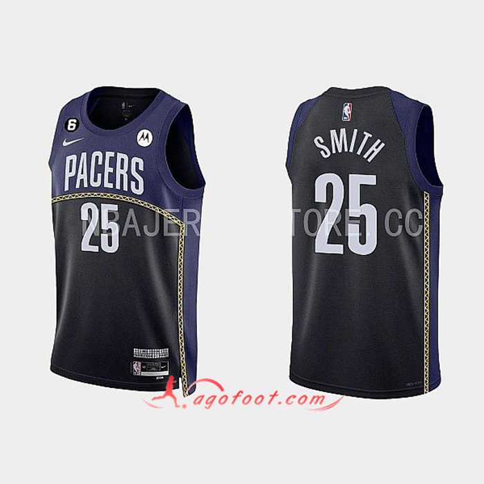 Maillot Indiana Pacers (SMITH #25) 2022/23 Noir/Bleu