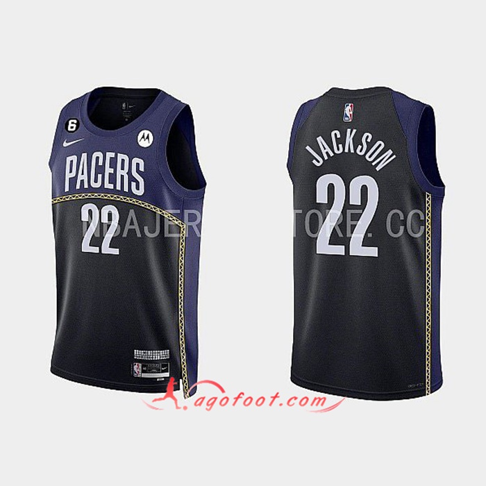 Maillot Indiana Pacers (JACKSON #22) 2022/23 Noir/Bleu