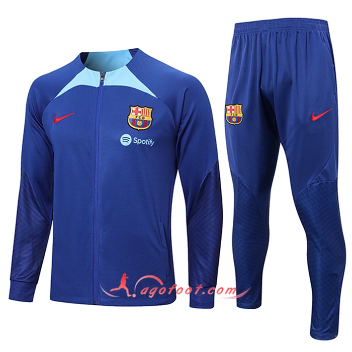 Ensemble Survetement de Foot - Veste FC Barcelone Bleu Marine 2022/2023