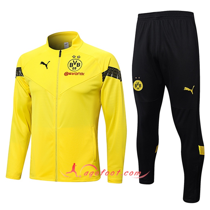 Ensemble Survetement de Foot - Veste Dortmund Jaune 2022/2023