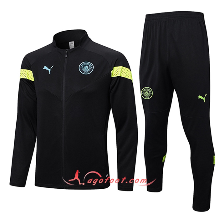 Ensemble Survetement de Foot - Veste Manchester City Noir 2022/2023